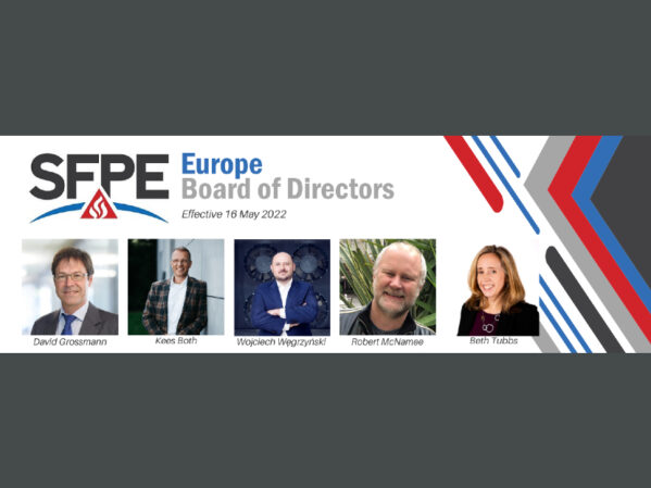 SFPE Europe Elects Robert McNamee and Wojciech W?grzy?ski to Board of Directors