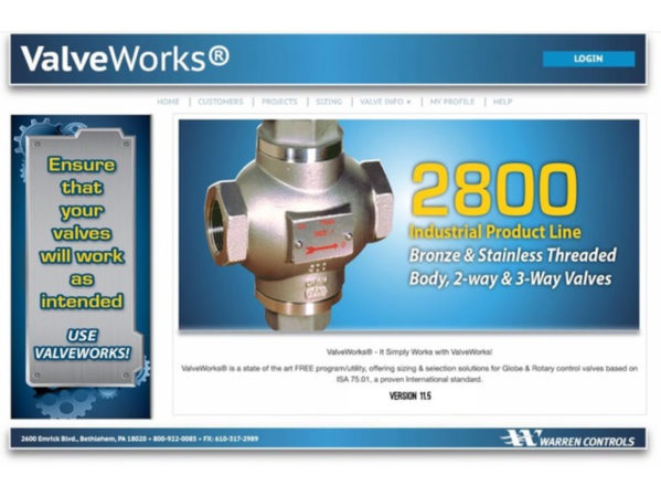 Warren Controls Announces Updates to ValveWorks Program 2