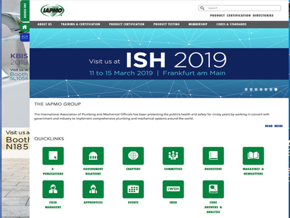 IAPMO Group Launches Newly Designed Website