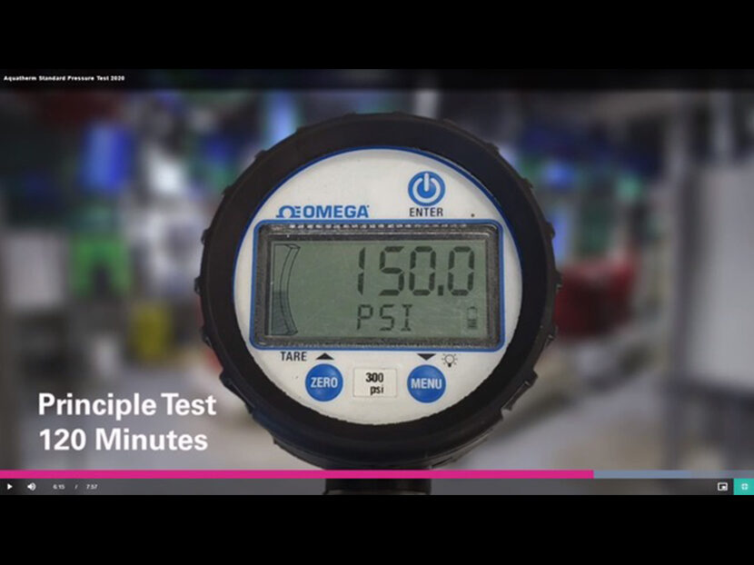 Aquatherm Releases Pressure Test Video