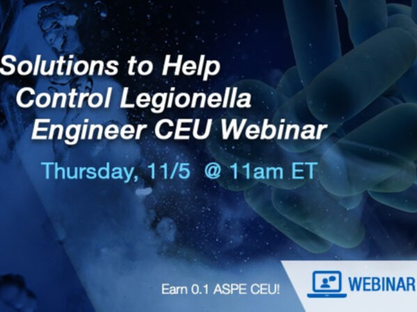 Watts to Host Customer Webinar on Solutions to Help Control Legionella Nov. 5 2