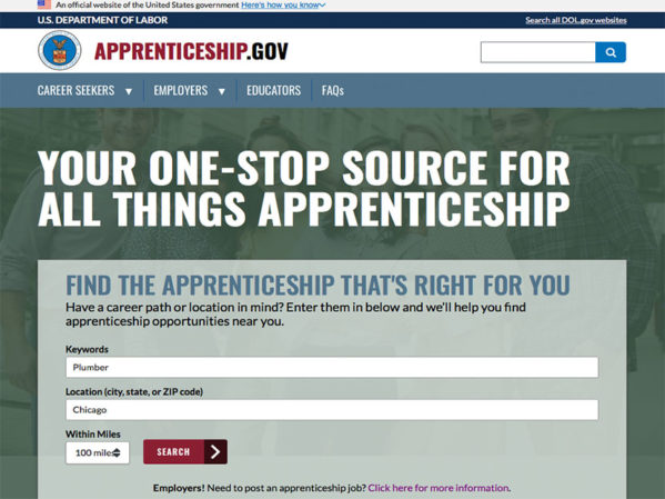 DOL Launches Apprentice Finder Website