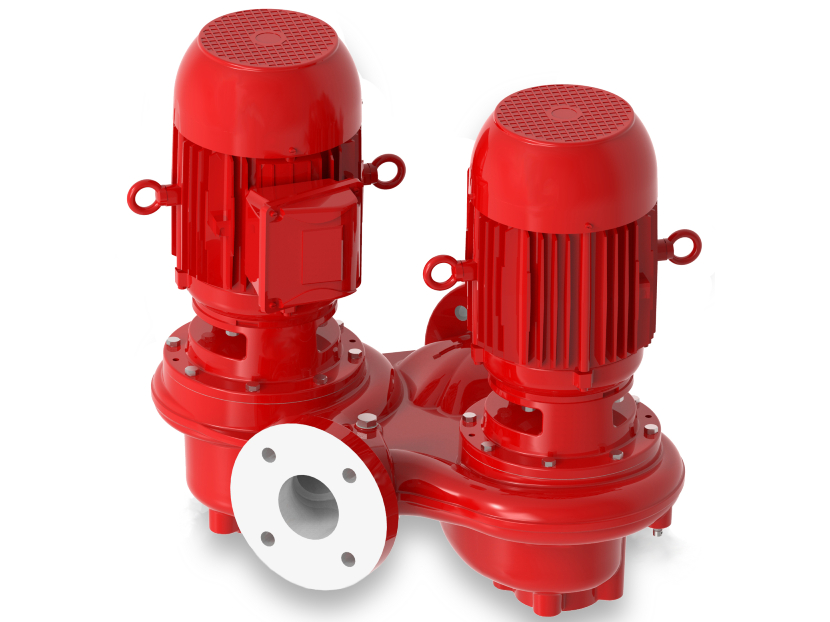 Bell & Gossett Series E-82 Twin Vertical In-Line Centrifugal Pump ...