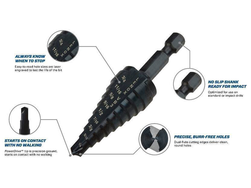 LENOX VARI-BIT Step Drill Bits